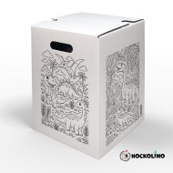 Hockolino Coloring Stool Dinosaurs – Cardboard Stool for Coloring – DIY Craft Fun for Kids