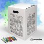 Hockolino | DIY- Coloring cardboard stool | Rescue services | 300x300x420 mm