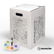 Hockolino | DIY- Coloring cardboard stool | Magical fairies | 300x300x420 mm