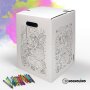 Hockolino | DIY- Coloring cardboard stool | Magical fairies | 300x300x420 mm