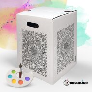 Hockolino | DIY-Ausmal-Papphocker | Mandala 4...