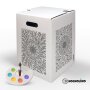 Hockolino | DIY-Ausmal-Papphocker | Mandala 4 Jahreszeiten | 300x300x420 mm