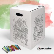 Hockolino | DIY-Ausmal-Papphocker | Weihnachten | 300x300x420 mm