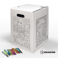 Hockolino | DIY-Ausmal-Papphocker | Waldzwerge |...