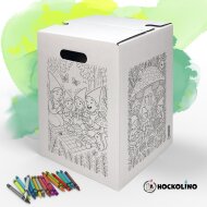 Hockolino | DIY-Coloring Stool | Forest Gnomes | 300x300x420 mm