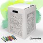 Hockolino | DIY-Coloring Stool | Forest Gnomes | 300x300x420 mm