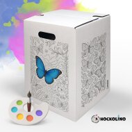 Hockolino | DIY- Coloring cardboard stool | Butterflies |...
