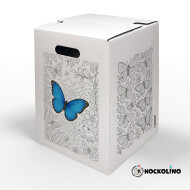 Hockolino | DIY- Coloring cardboard stool | Butterflies | 300x300x420 mm