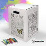 Hockolino | DIY- Coloring cardboard stool | Butterflies | 300x300x420 mm