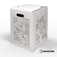 Hockolino | DIY Coloring Cardboard Stool | Animal Clinic | 300x300x420 mm