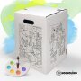 Hockolino | DIY Coloring Cardboard Stool | Animal Clinic | 300x300x420 mm