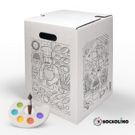 Hockolino | DIY Coloring Cardboard Stool | Crafts | 300x300x420 mm