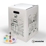 Hockolino | DIY Coloring Cardboard Stool | Urban Style | 300x300x420 mm