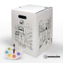 Hockolino | DIY Coloring Cardboard Stool | Urban Style | 300x300x420 mm