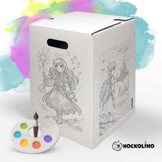 Hockolino | DIY Coloring Cardboard Stool | Fantasy Mangas | 300x300x420 mm