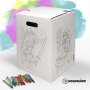 Hockolino | DIY Coloring Cardboard Stool | Fantasy Mangas | 300x300x420 mm