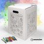 Hockolino | DIY Coloring Cardboard Stool | Summer & Gaming | 300x300x420 mm