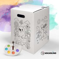 Hockolino | DIY Coloring Cardboard Stool | Mole | 300x300x420 mm