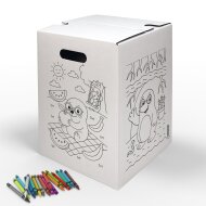 Hockolino | DIY Coloring Cardboard Stool | Mole | 300x300x420 mm