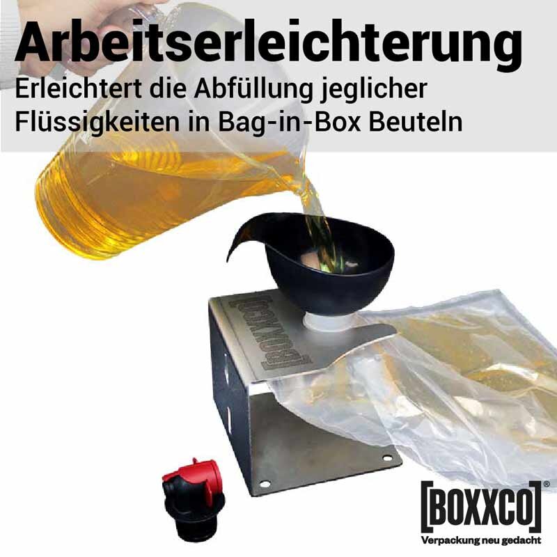 Komplettsets Bag-in-Box 3 Liter + BOXXCO Abfüllhalter gratis dazu