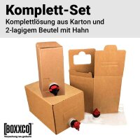 Komplettsets Bag-in-Box 3 Liter + BOXXCO Abfüllhalter gratis dazu