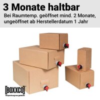Komplettsets Bag-in-Box 3 Liter + BOXXCO Abfüllhalter gratis dazu