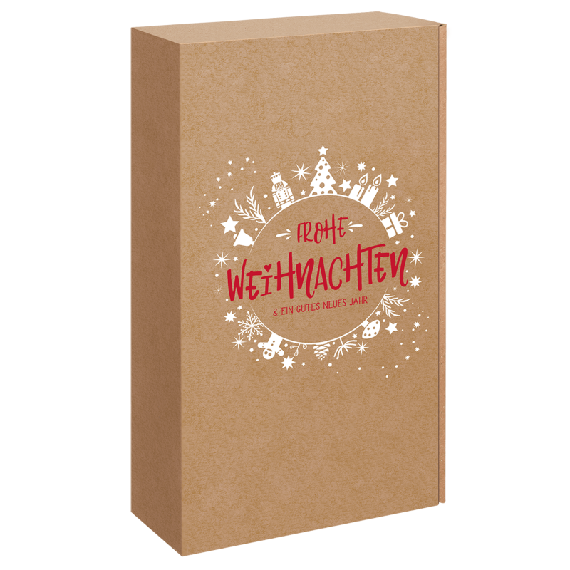Präsentkarton Christmas Joy - stabile & nachhaltige Verpackungslösung aus Wellpappe
