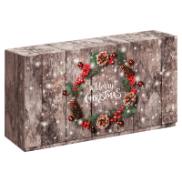 Präsentkarton Weihnachtskranz - stabile &...