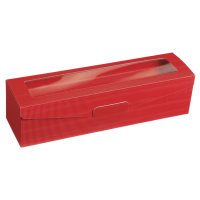 Präsentkarton <Sichtfenster> Passepartout Rot...