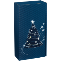 Präsentkarton Lichterglanz Saphirblau - stabile...