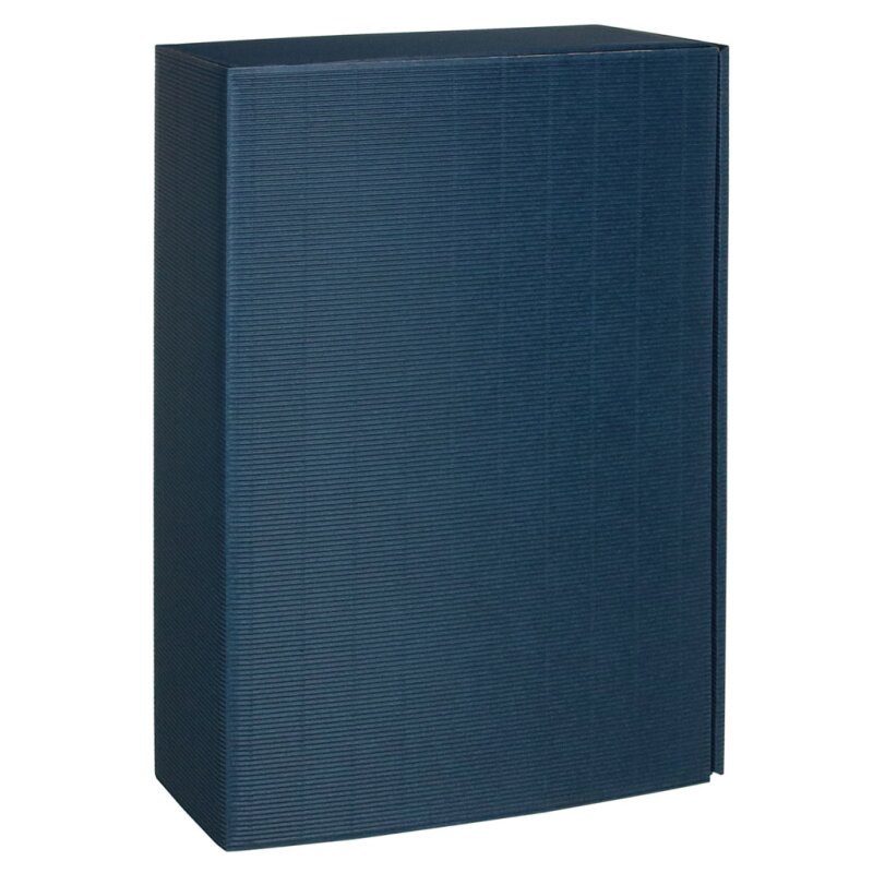 Präsentkarton Saphirblau - stabile & nachhaltige Verpackungslösung aus Wellpappe