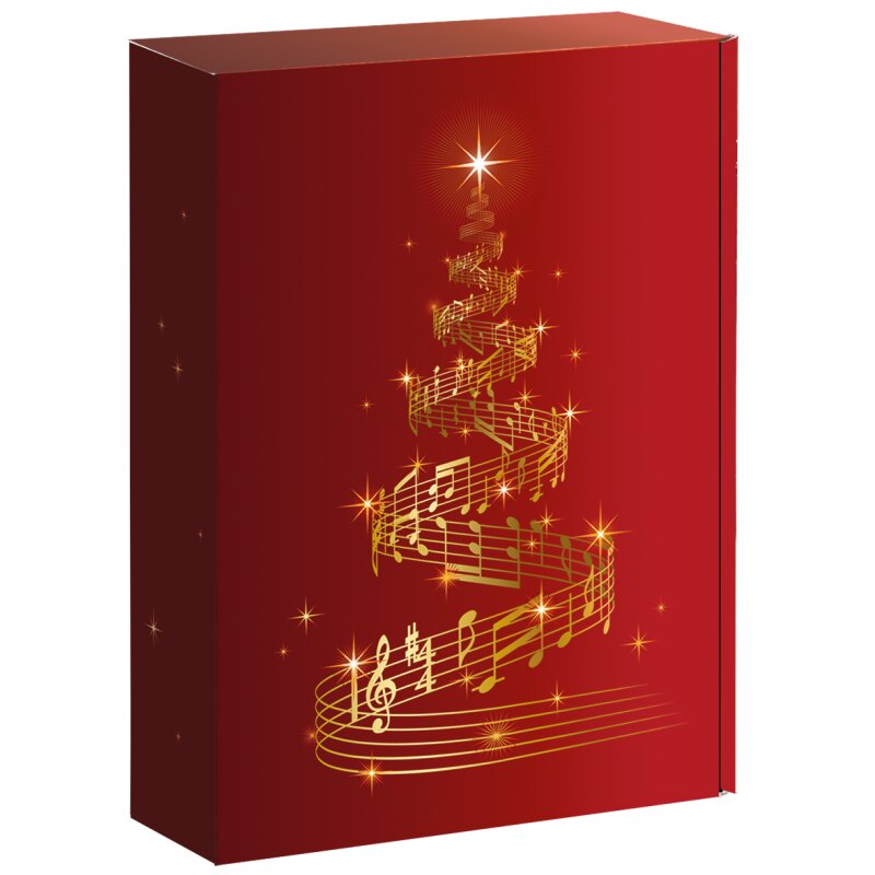 Präsentkarton Christmas Melody - stabile & nachhaltige Verpackungslösung aus Wellpappe