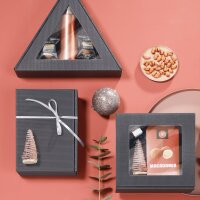 Geschenkboxen Anthrazit I Sichtfenster I mittel I...