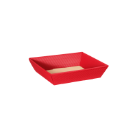 Präsentkorb Viereckig Flach Rot - stabile &...