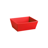 Präsentkorb Viereckig Rot - stabile &...