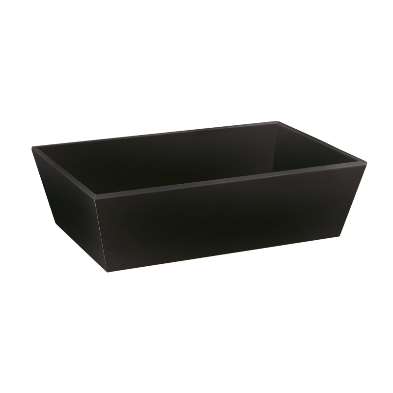 Präsentkorb Ecoline Schwarz - stabile & nachhaltige Verpackungslösung aus Wellpappe