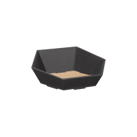 Präsentkorb Sechseckig Anthrazit - stabile &...