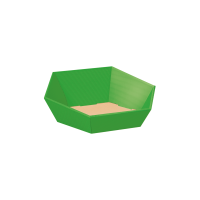 Präsentkorb Sechseckig Hellgrün - stabile &...