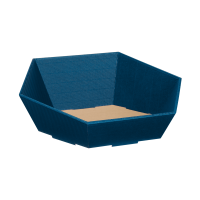 Präsentkorb Sechseckig Saphirblau - stabile &...