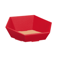 Präsentkorb Sechseckig Rot - stabile &...