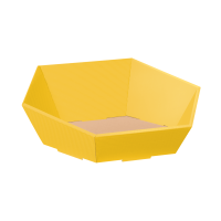 Präsentkorb Sechseckig Gelb - stabile &...