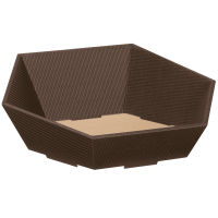 Präsentkorb Sechseckig Braun - stabile &...