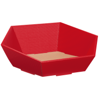 Präsentkorb Sechseckig Rot - stabile &...