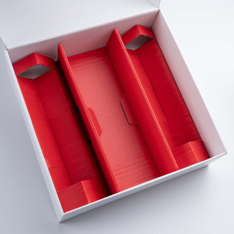 Einlagen für Geschenkboxen Rot I groß I 904x286 mm