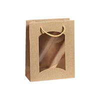 Geschenktüte Boxbeutel Natur - stabile...