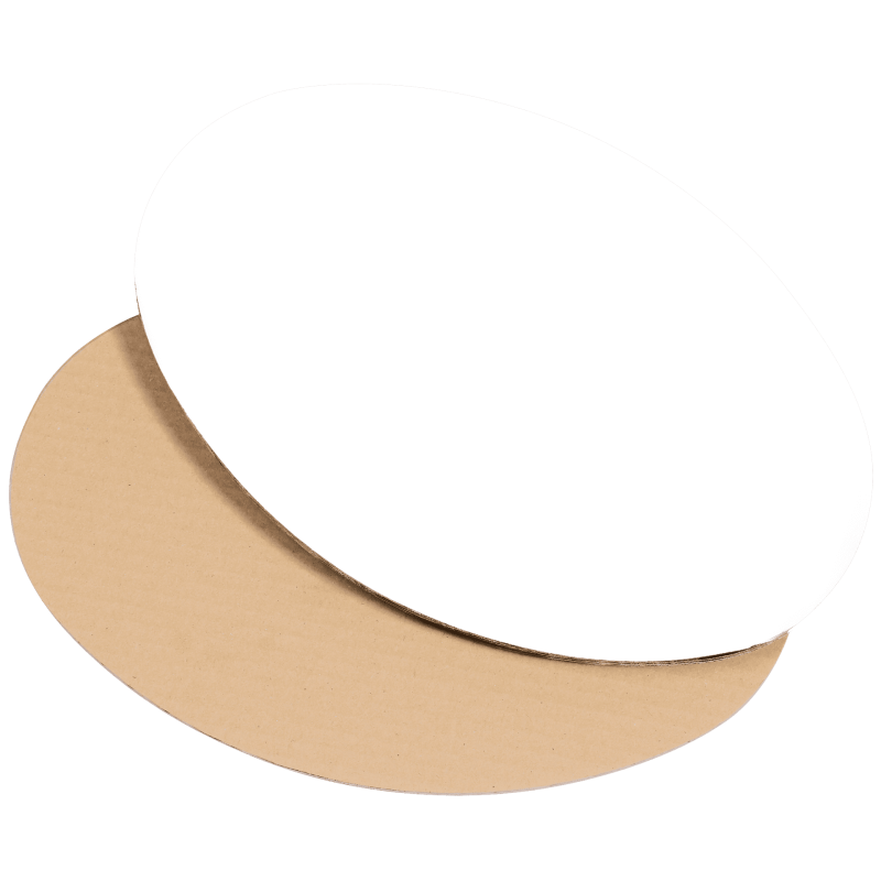 Dekoplatte Natura / Weiß - stabile & nachhaltige Verpackungslösung aus Wellpappe