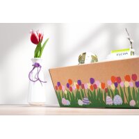 Präsentkörbe viereckig Frühlingsnest I klein I 198x148x95 mm