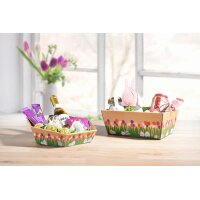 Präsentkörbe viereckig Frühlingsnest I klein I 198x148x95 mm