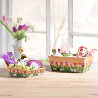 Präsentkörbe sechseckig Frühlingsnest I mini I Ø 215 mm I 162x155x44-74 mm