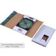 CD-Jewelcase-Briefe weiß 225x125x12 mm (DIN lang/Fenster links)